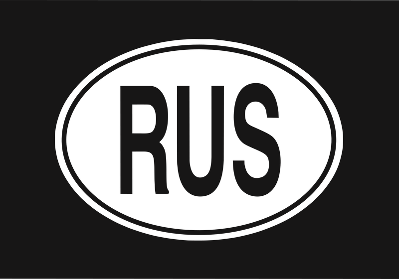 RUS Oval Country Code Russian Russia Car Decal Sticker