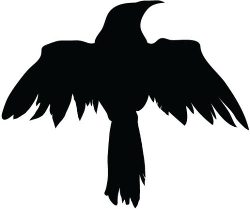 Raven silhouette vinyl decal sticker raven crow birds