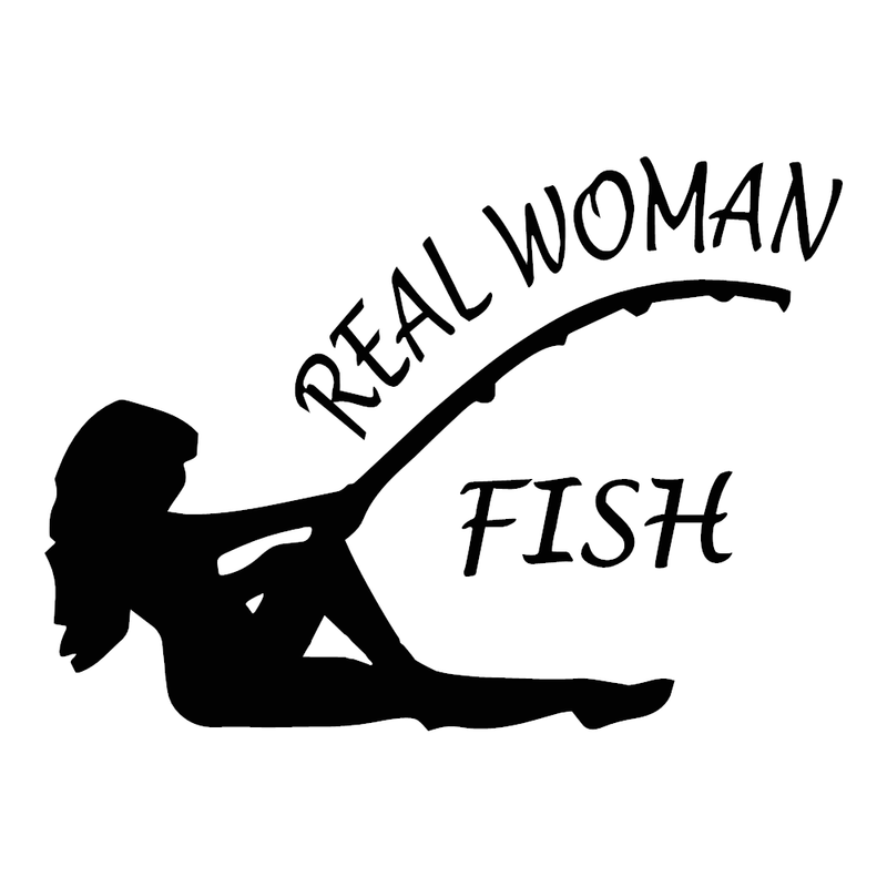 Real Women Fish Vinyl Decal Sticker For Car or Truck Windows Laptops