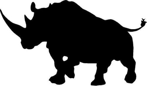 Rhinoceros silhouette vinyl decal sticker rhino