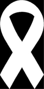 Ribbon for Cancer Awareness vinyl decal