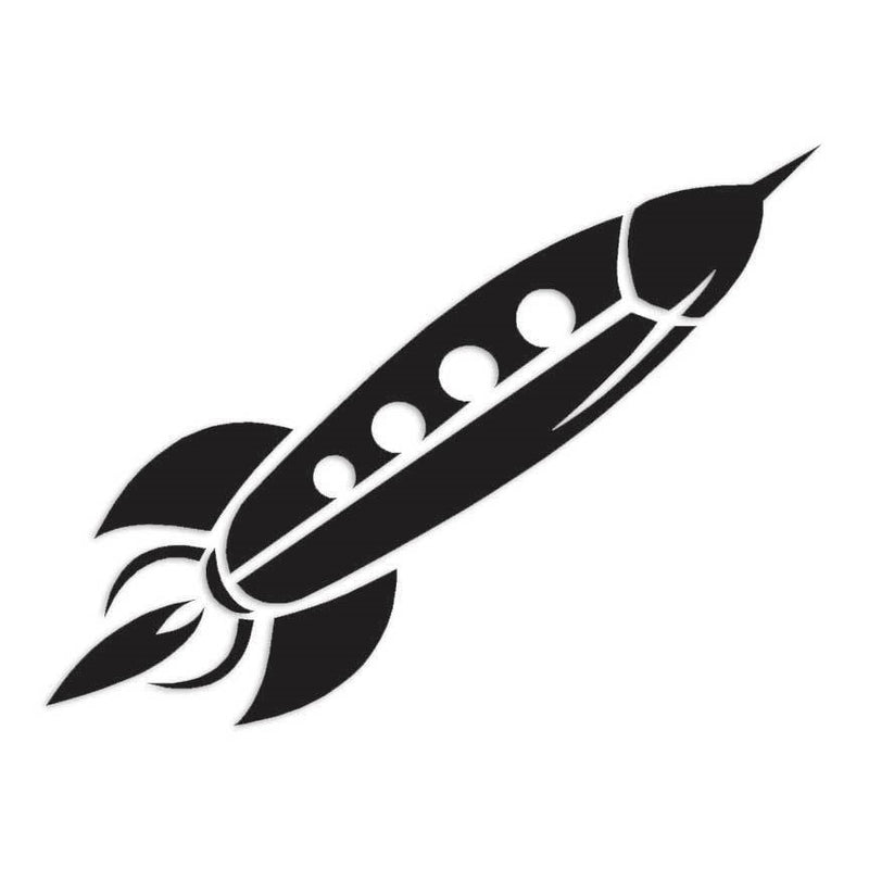 Rocket Ship Space Toy Decal Sticker