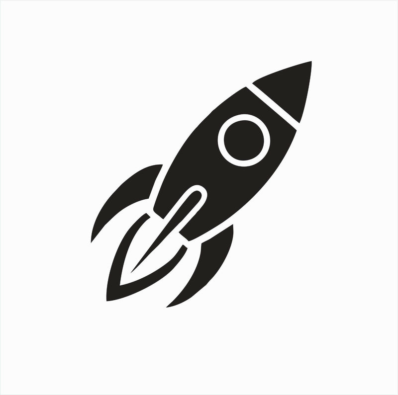 Rocket Ship Space Vinyl Die Cut Car Decal Sticker