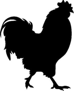 Rooster silhouette vinyl decal sticker country animal farm