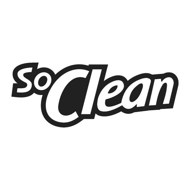 So Clean Text Custom Cut Vinyl Decal Sticker