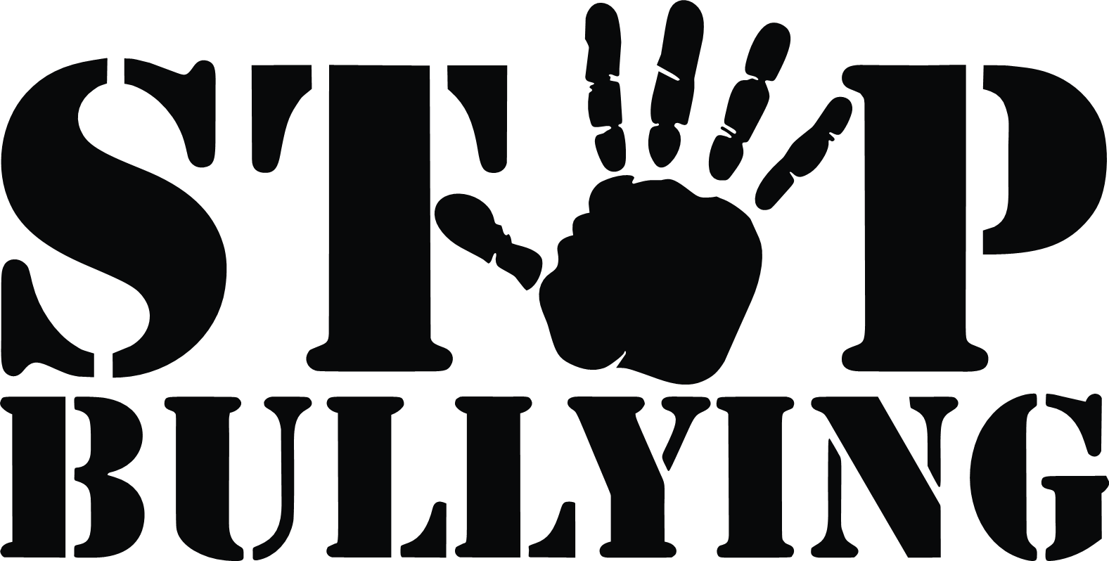 Stop Bullying Hand Text Vinyl Decal Sticker