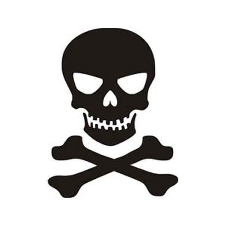 Crossbones Sticker Skull n Crossbones Sticker Vinyl Decal window laptop truck – Decals Hut
