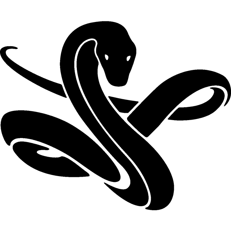 Snake Reptile Animal Silhouette Decal Sticker