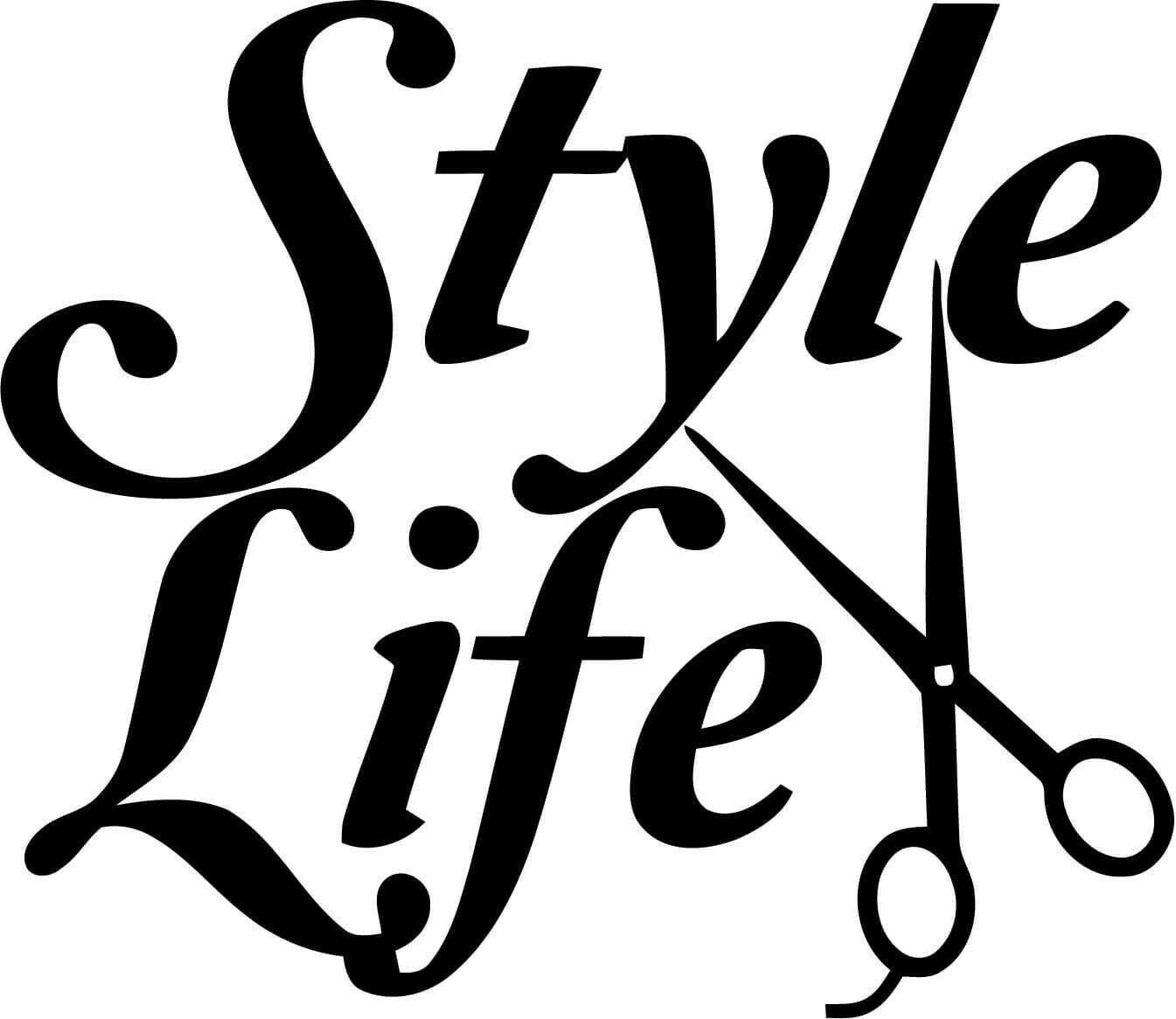 Style Life with Scissors Stylist Vinyl Car Window Laptop Decal Sticker