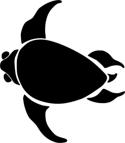 Swimming Sea Ocean Turtle Tortoise Silhouette Vinyl Car Decal