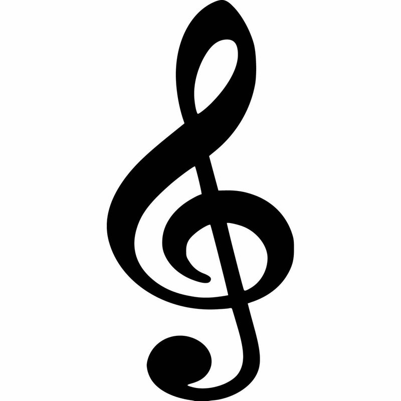 Treble Clef Vinyl Sticker Decal Music Note