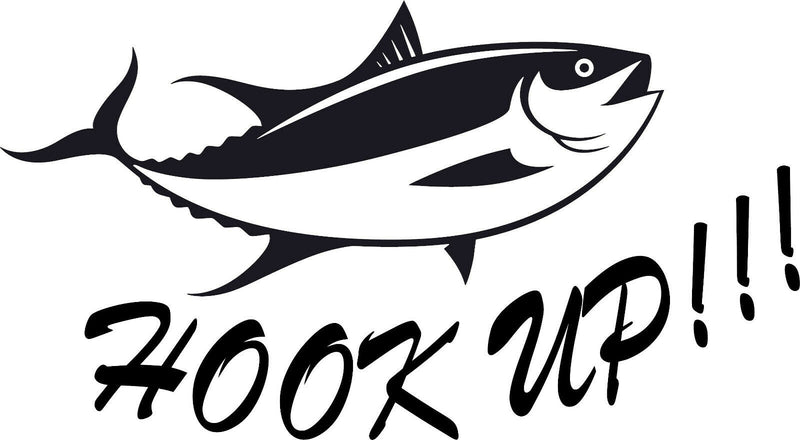 Tuna HOOK UP!!!! vinyl decal sticker fish fishing