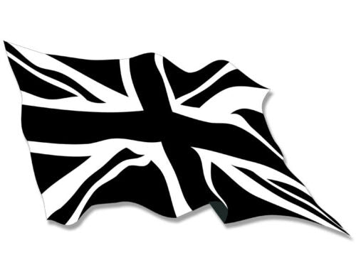 WAVING Black Jack Flag Sticker decal england uk britain british union ...