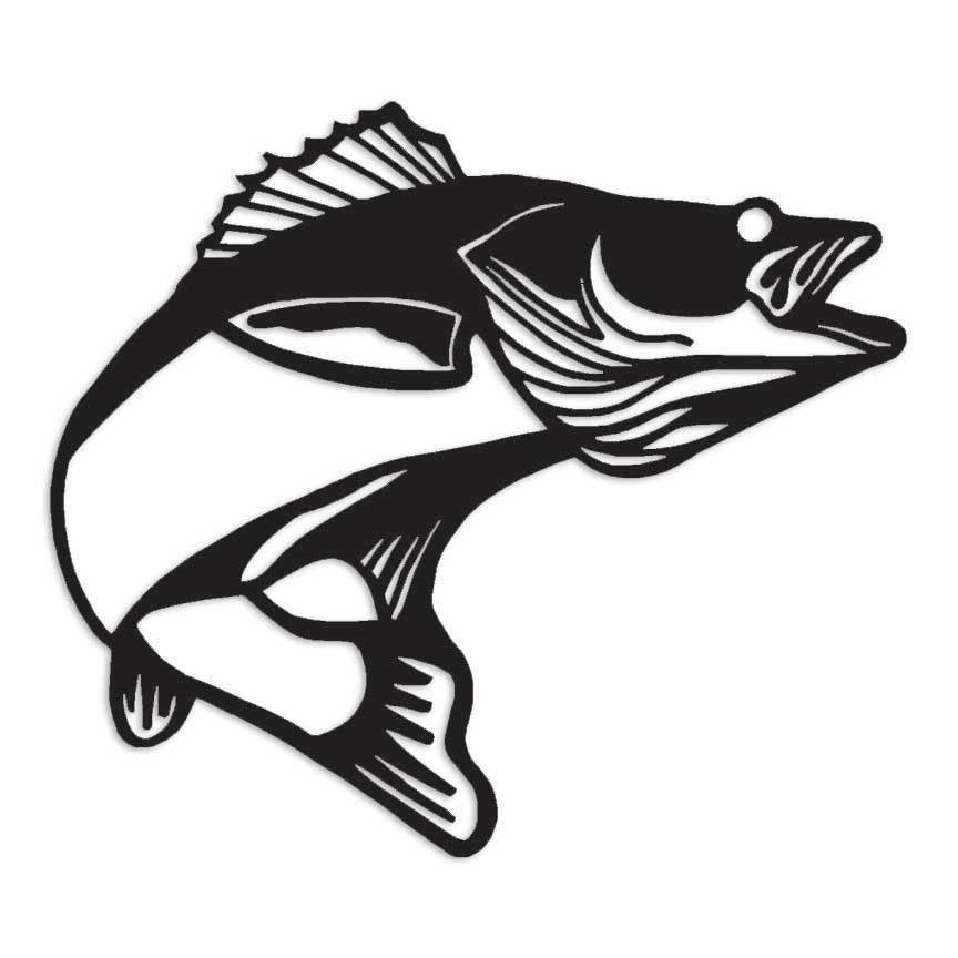 Walleye Bass Fishing Decal Sticker – Decals Hut