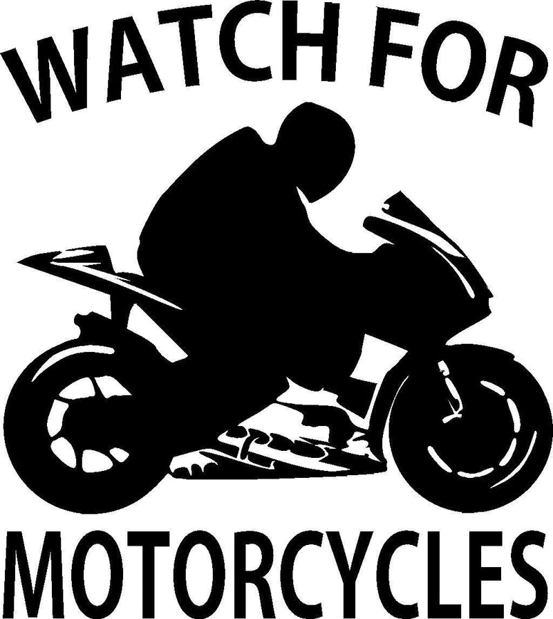 Watch for motorcycles sportbike vinyl decal sticker