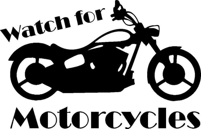 Watch for motorcycles vinyl decal sticker