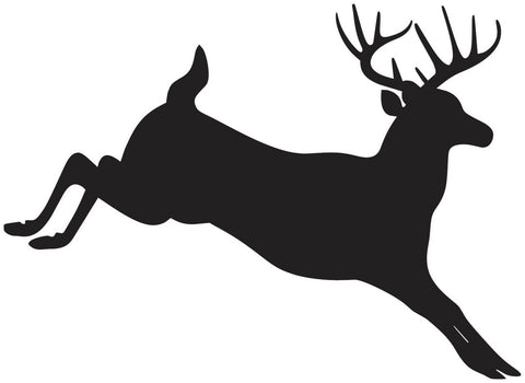 White tailed deer jumping vinyl decal sticker