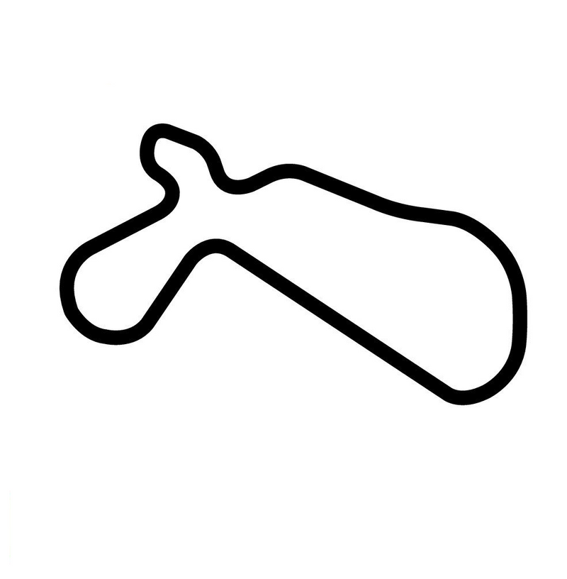 Willow Springs Raceway Decal Race Track Decals Outline Sticker Helmet Car