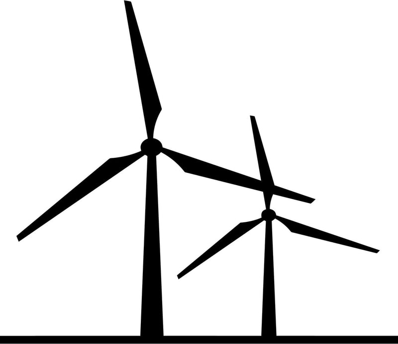 Wind Energy Windmill Vinyl Car Window Laptop Decal Sticker