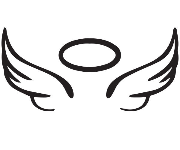 angel wing halo vinyl car decal