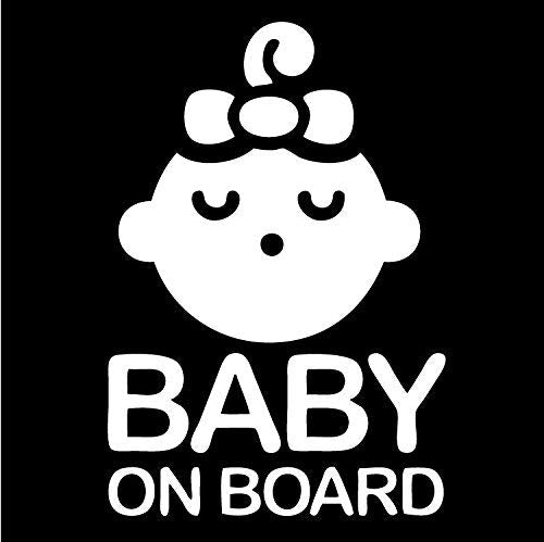 baby on board girl bow
