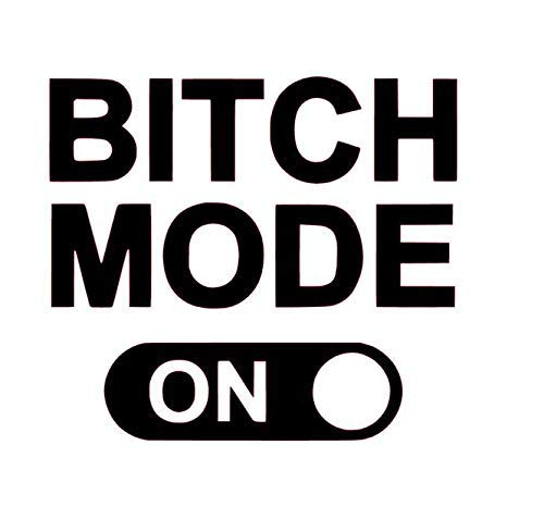 bitch mode on vinyl decal  custom bitch mode sticker  vinyl wall art