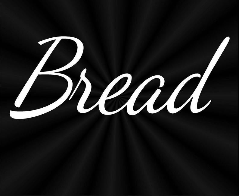 bread box label lettering vinyl decals sticker