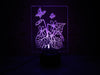 Butterflies On Flowers LED Lamp & Remote Control