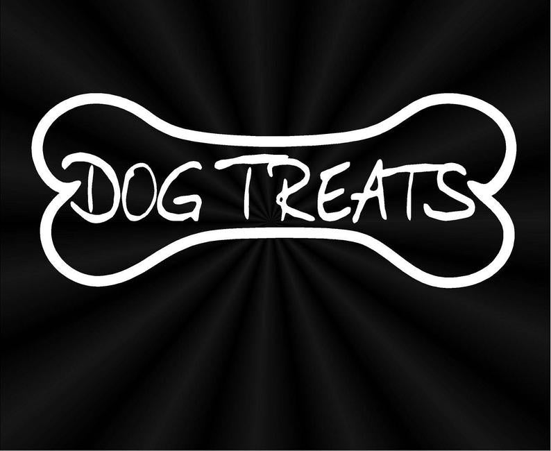 dog treats decal  dog treat labels  dog treat car decals  dog treats window stickers  dog treats container decal  canister