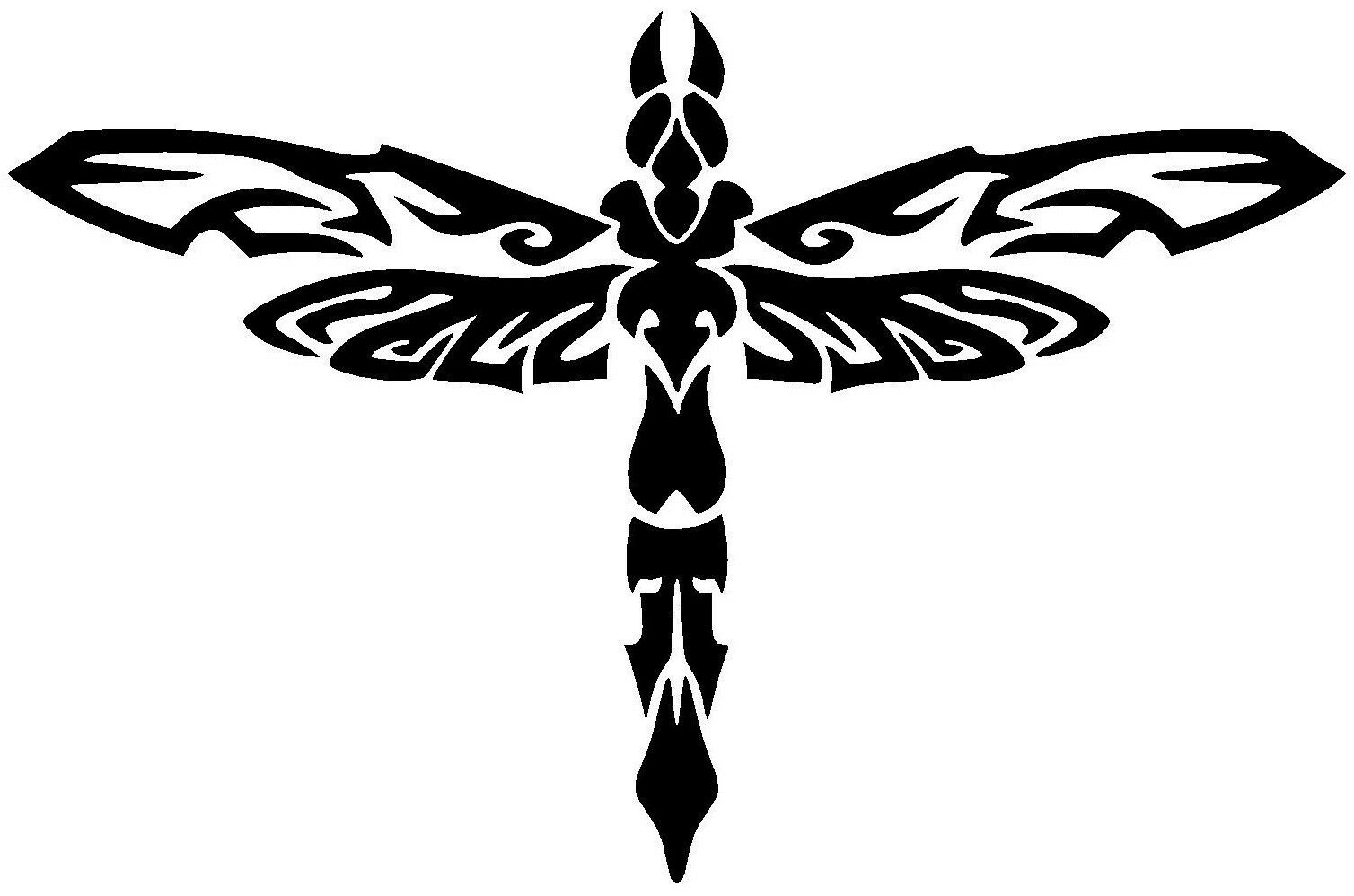 dragonfly vinyl decal car window wall bumper sticker tribal insect damselfly bug