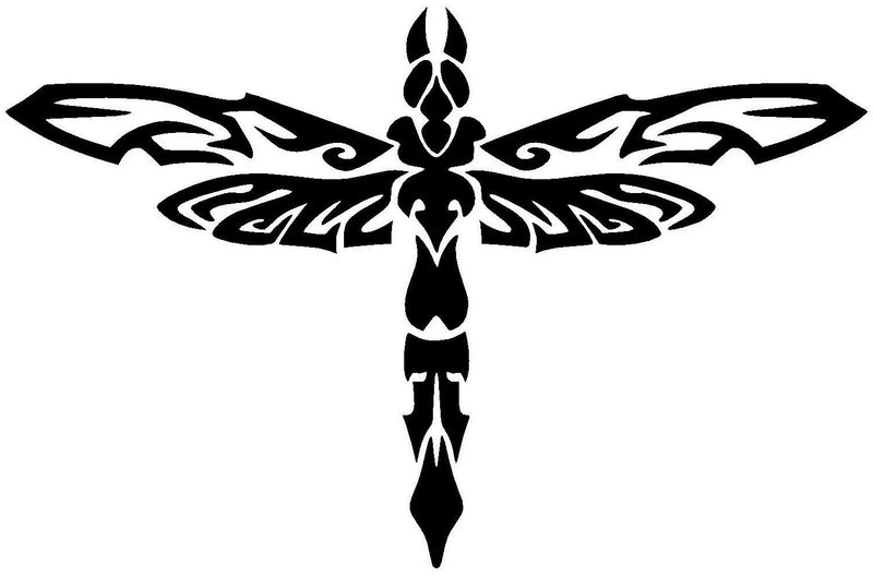 dragonfly vinyl decal car window wall bumper sticker tribal insect damselfly bug