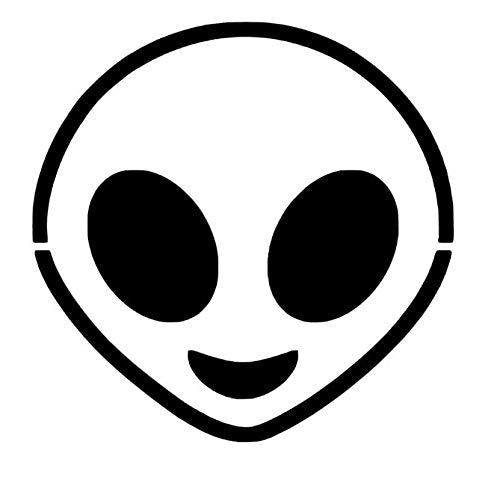emoticon decals  alien face emoji  cell phone emoticon decals