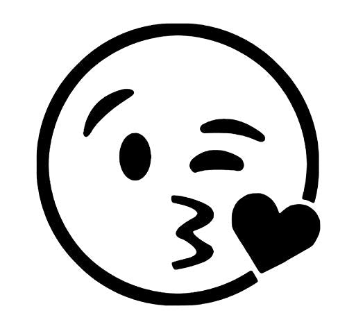 emoticon decals  kiss heart emoji  cell phone emoticon decals