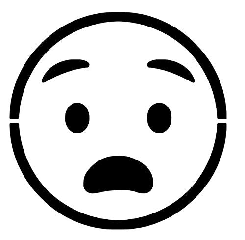 emoticon decals  surprised face emoji cell phone emoticons decals
