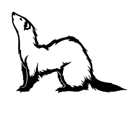 ferret vinyl decal  ferret stickers  blackfooted ferret vinyl decal