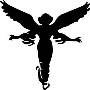 flying angel sticker decal