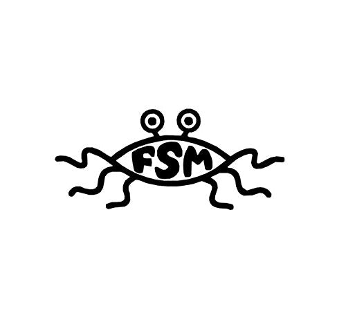 flying spaghetti monster vinyl decal fsm bumper sticker pastafarian vi ...