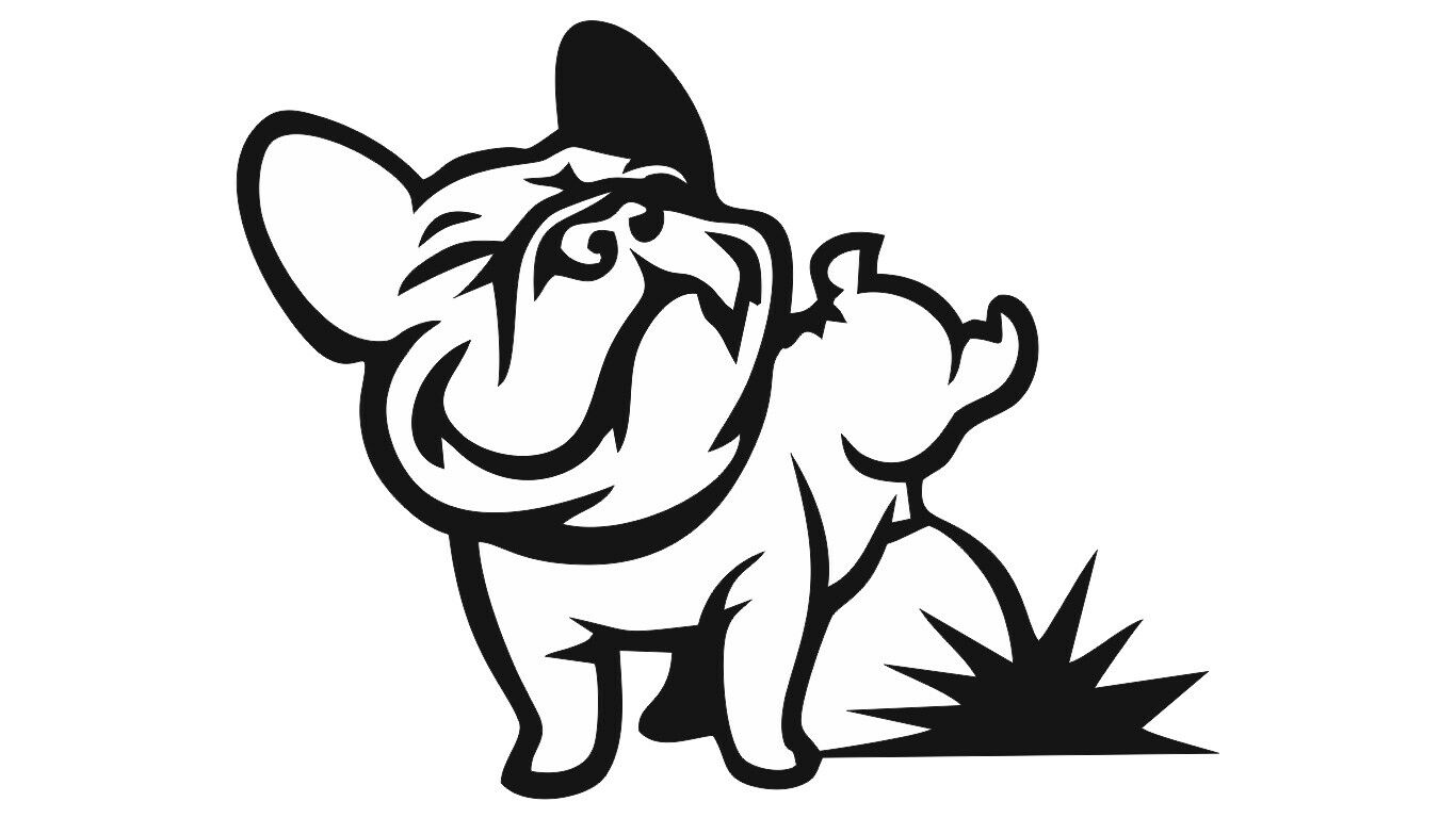 french bulldog pee vinyl decal sticker