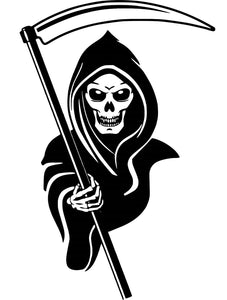 grim reaper death skeleton skull car wall truck window vinyl sticker decal