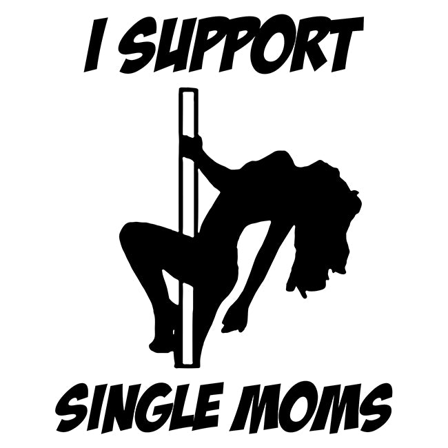 i support single moms decal sticker
