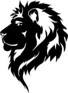lion head profile wild animal car truck wall window vinyl sticker decal