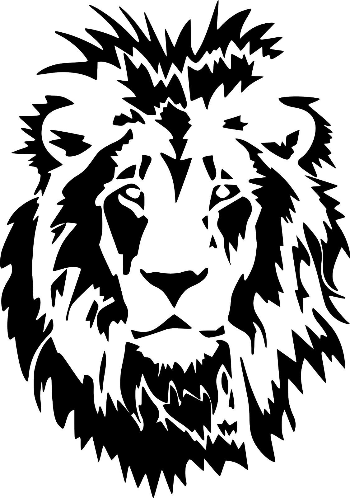 lion head wild animal art graphic vinyl sticker car truck wall laptop decal