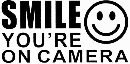 smile your on camera security sticker