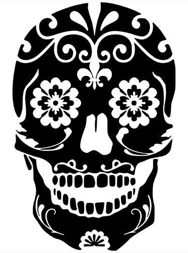 sugar skull day of the dead wall car truck window laptop vinyl decal sticker