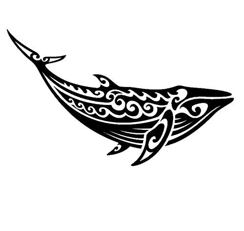 tribal whale vinyl decal  Hawaiian decal  maori decals