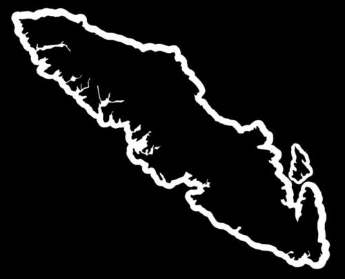 vancouver island outline car decal sticker