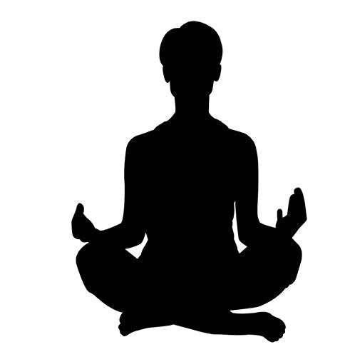 yoga vinyl decal  yoga sitting poses decal  meditation sticker